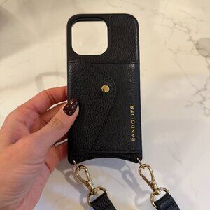 Iphone 13 Pro // Hailey Side Slot Leather Crossbody Bandolier